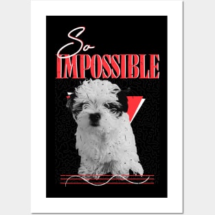 So Impossible Retro Vintage Dog Tee Posters and Art